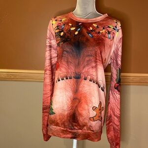 Colorful Women's Top with Festive Lights
